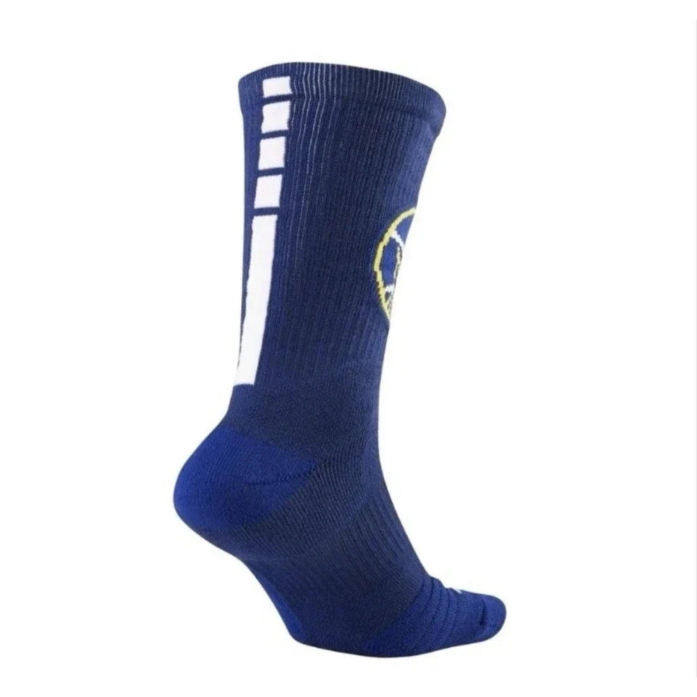 New Mens Nike NBA Golden State Warriors Elite Crew Socks Sz Lrg 8-12